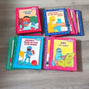 Mint Condition Vintage 1992 Sesame Street Book Club Set of 17 books